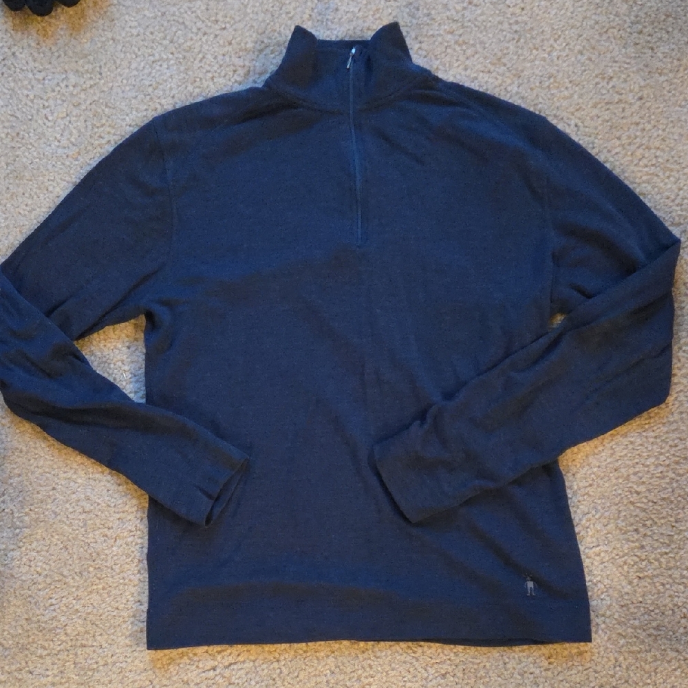 Men's Navy Blue Half-Zip Sweater